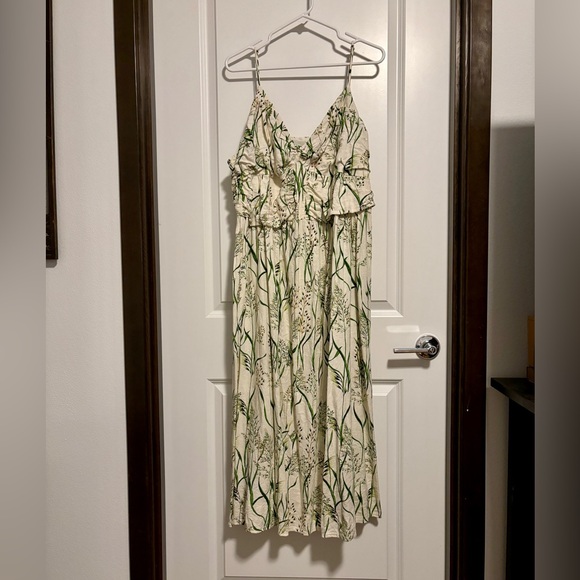 LINEN-BLEND STRAPPY DRESS - Picture 1 of 12